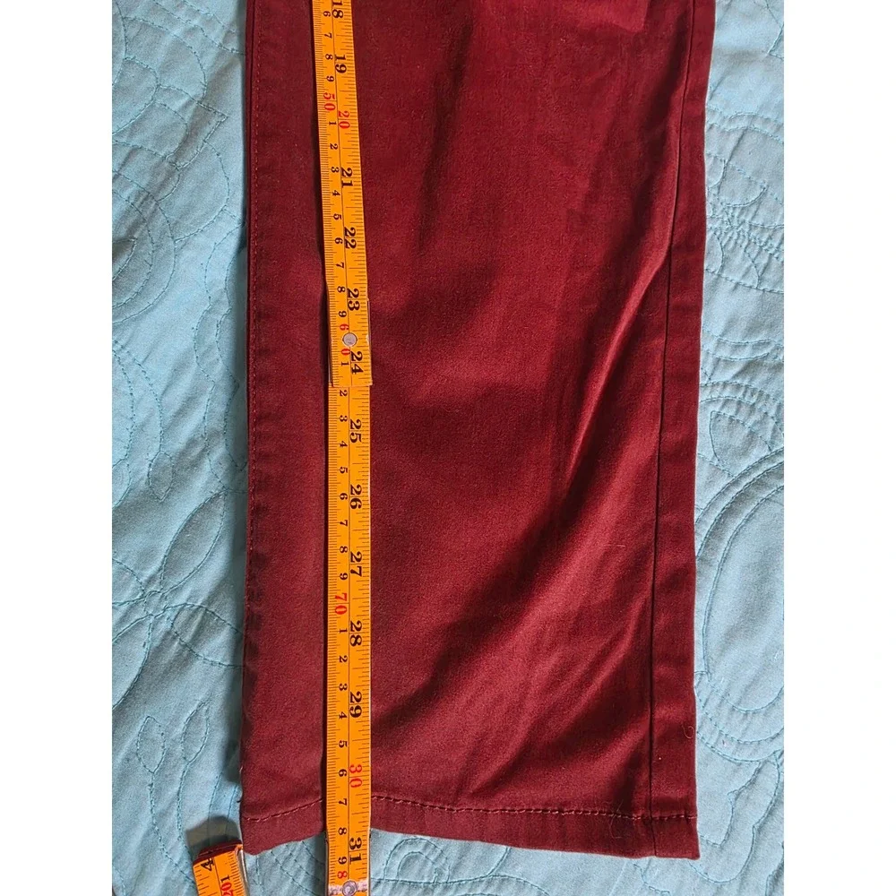 Chicos Platinum Jeggings Slim Fit Mahogany Burgundy Pants Size‎ 3 NWT